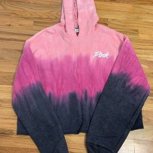 raw hem tiedye hoodie